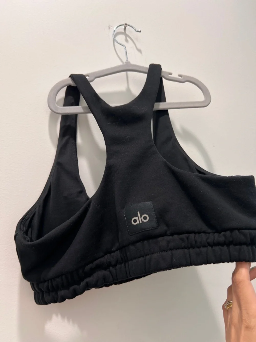 Alo Black scoop neck Racerback Sports Bra M